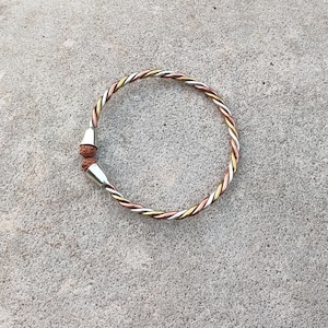 Three Metal Astrological bangle, Yoga bangle, Yogananda bangle, Kriya Kundalini, Health Bracelet