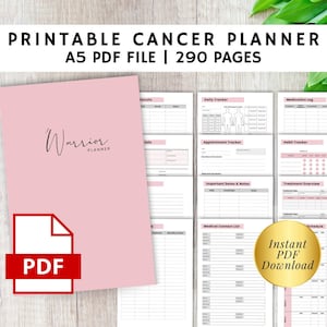 Breast Cancer Patient Medication Treatment Plan Template, Chemo Care Survivor Warrior Planner, Symptom Habit Medical Date Schedule Tracker