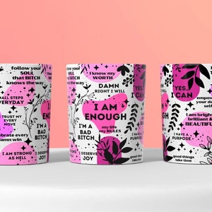 Daily Reminders Affirmations 15oz Mug Wrap - vulgar - Mother’s Day - sublimation design- digital download - png jpeg 2023