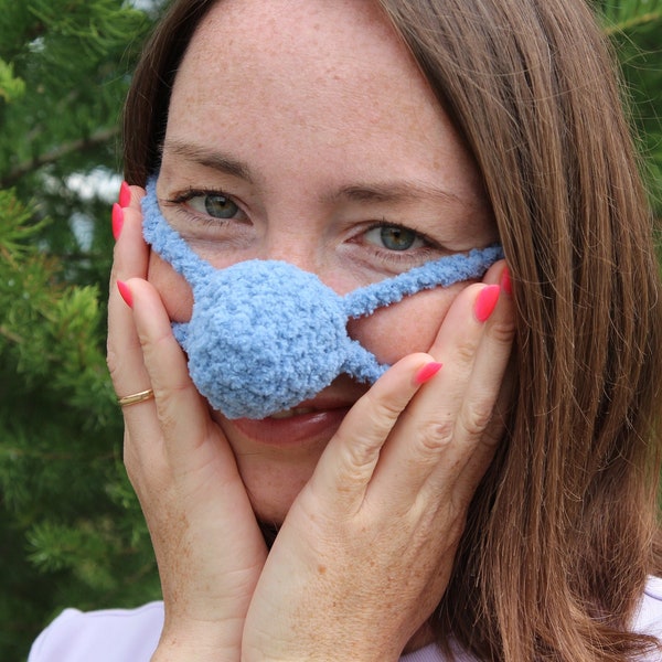 Colorful plush Nose warmer. Gag christmas gift