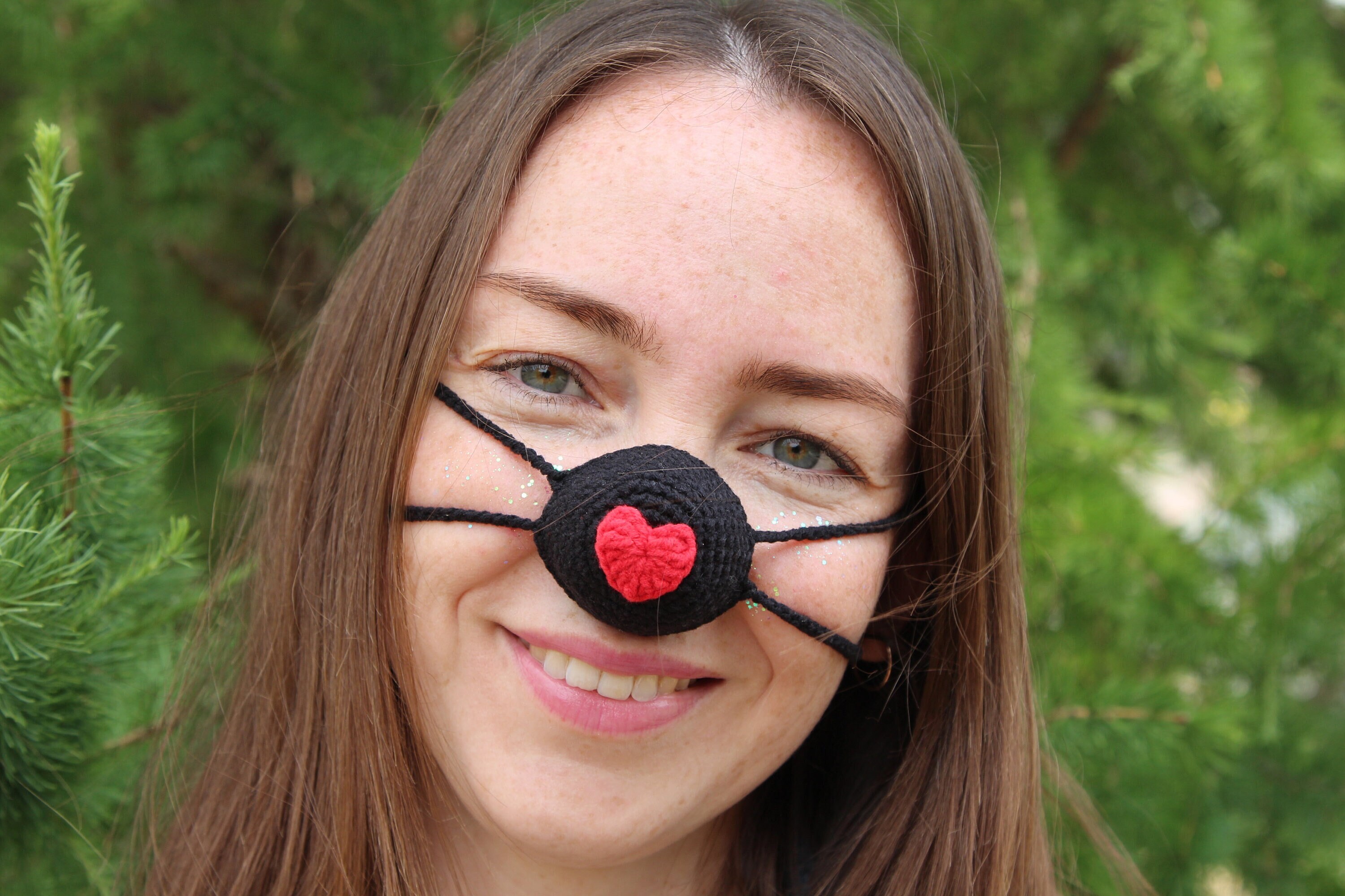 Funny gift for her Sweetheart nose warmer heart new years party mimi gift, neighbor gift.
