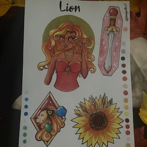 Planche Astrologique Lion stickers