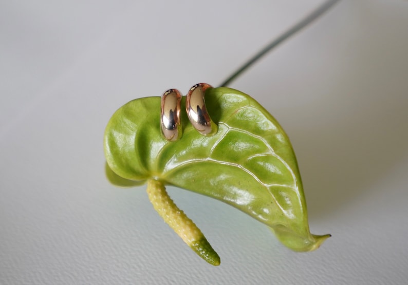 Boucles d'oreilles créoles en or jaune image 1