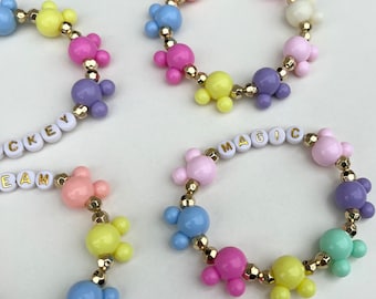 Magical Beaded Bracelet Stack | Friendship Bracelet | Mouse Beads | Mouse Bracelet | Rainbow | Gifts for her