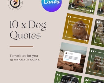 Templates for Dog Trainers Social Media Facebook Canva Templates Editable