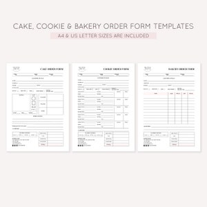 Canva Templates for Bakery Order Forms