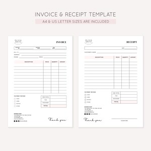 Canva Templates for Bakery Invoice and Receipt