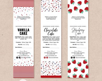 Editable Mini Cake Tin Label Template | Mini Loaf Baking Pan Label | Mini Cake Tin Label Printable | Mini Loaf Cake
