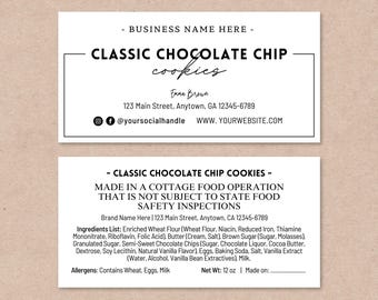 Cottage Food Label Template | Editable Canva Labels for Homemade Food Products | Compliant & Decorative Label Set | Editable Bakery Stickers