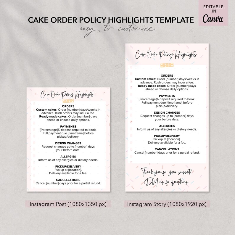 Editable Cake Contract | Event Cake Contract | Cake Business Contract ...