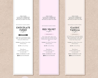 Editable Mini Cake Tin Label Template | Mini Loaf Baking Pan Label | Mini Cake Tin Label Printable | Mini Loaf Cake