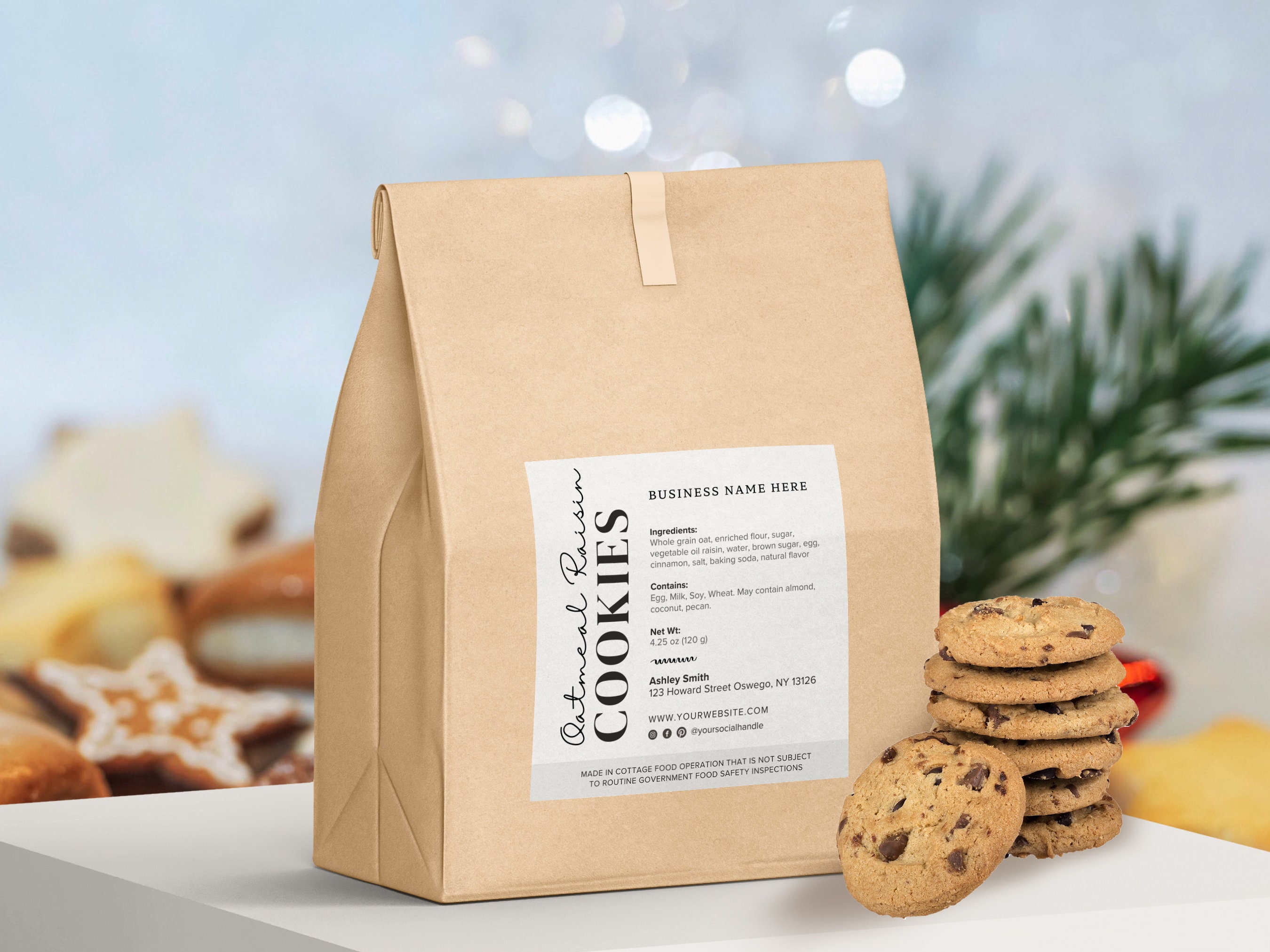 Cottage Food Label Home Baked Goods Label Printable Food Etsy