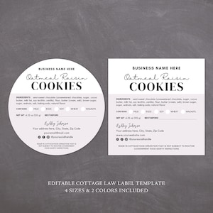 Étiquette alimentaire Cottage | Étiquette de produits de boulangerie maison | Étiquette alimentaire imprimable | Étiquette de cuisson Cottage | Modèle d'étiquette d'ingrédient | Stickers Boulangerie Maison