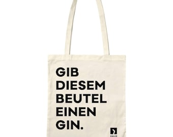 Der Jute Beutel - "Gib diesem Beutel einen Gin" Einkaufsbeutel Gin Spruch Geschenk