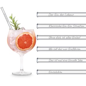 The Gin of Life Edition engraved with 6 funny Gin Tonic sayings