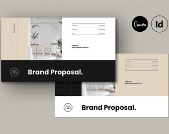 Plantilla de propuesta de marca: Presentación en Canva e InDesign (21 páginas)