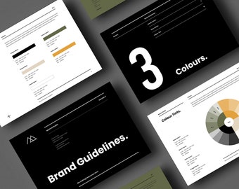Minimalistische Marken-Richtlinien-Vorlage: 35-seitiges Indesign-Layout