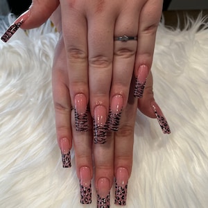 Y2k Zebra/Cheetah Press On Nails | Hand-made