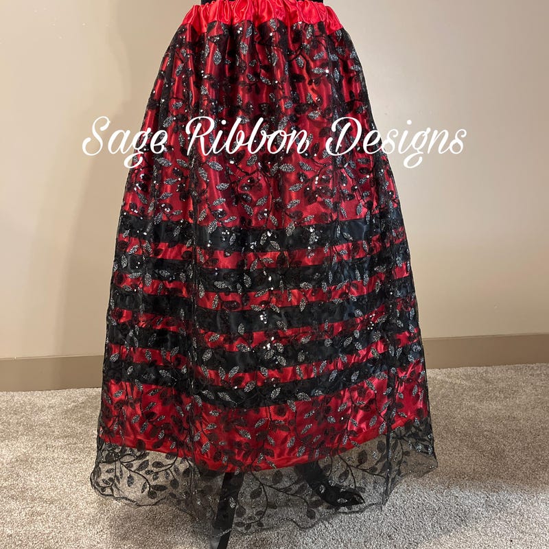 Cotton Ribbon Skirt With Full Overlay
