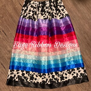 Black Cow Hyde Ribbon Skirt - Etsy