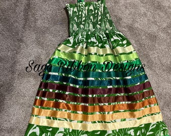 Green Ribbon Sundress