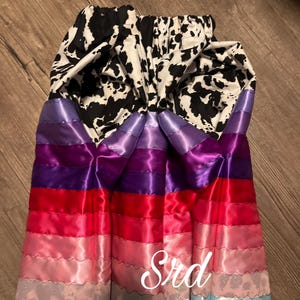 Black Cow Hyde Ribbon Skirt - Etsy