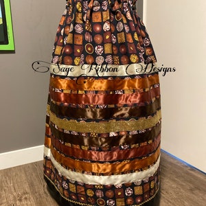 Medicine Colored Camouflage Print Ribbon Skirt With Side Drops Etsy