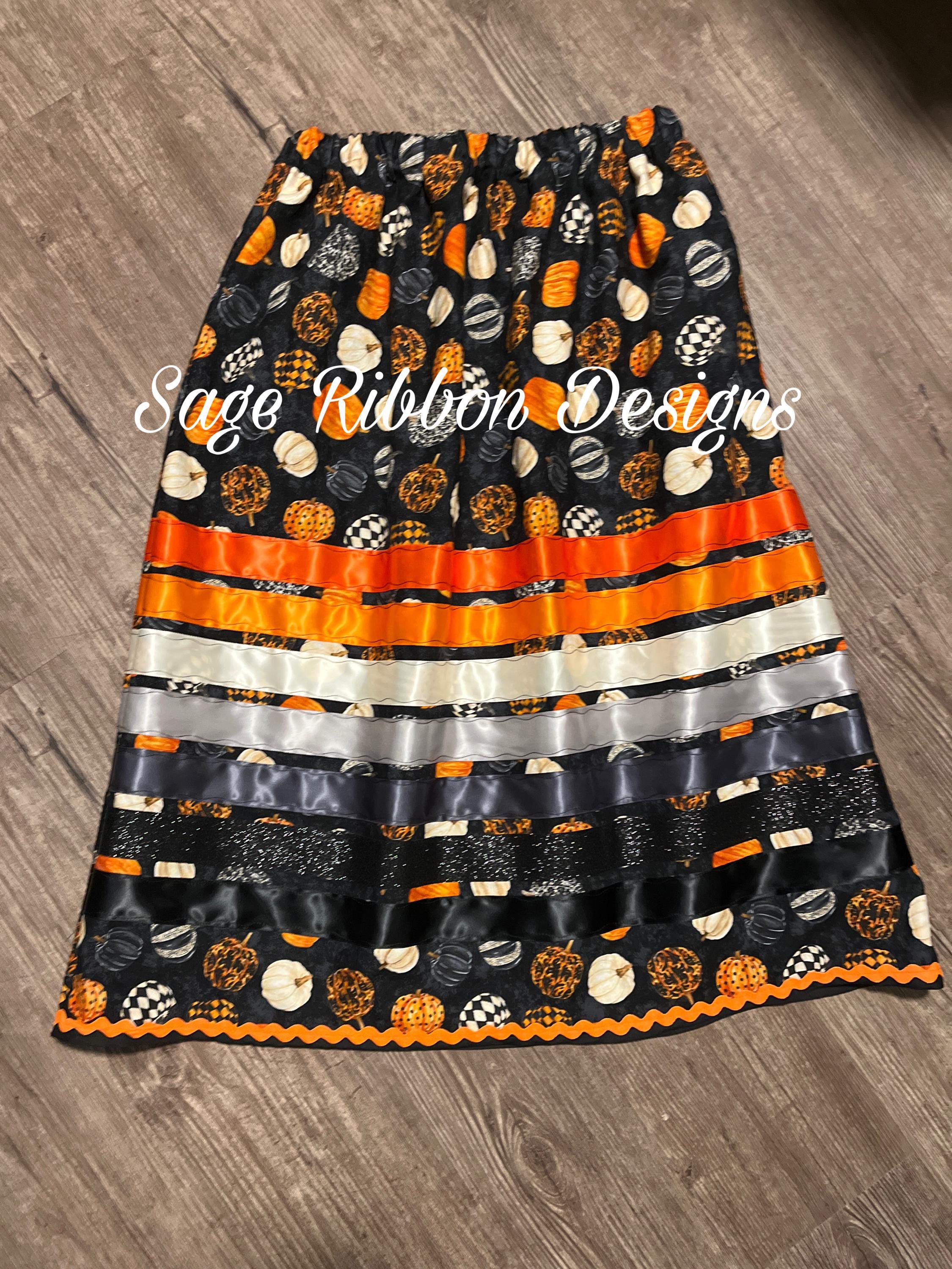 Pumpkin Ribbon Skirt - Etsy