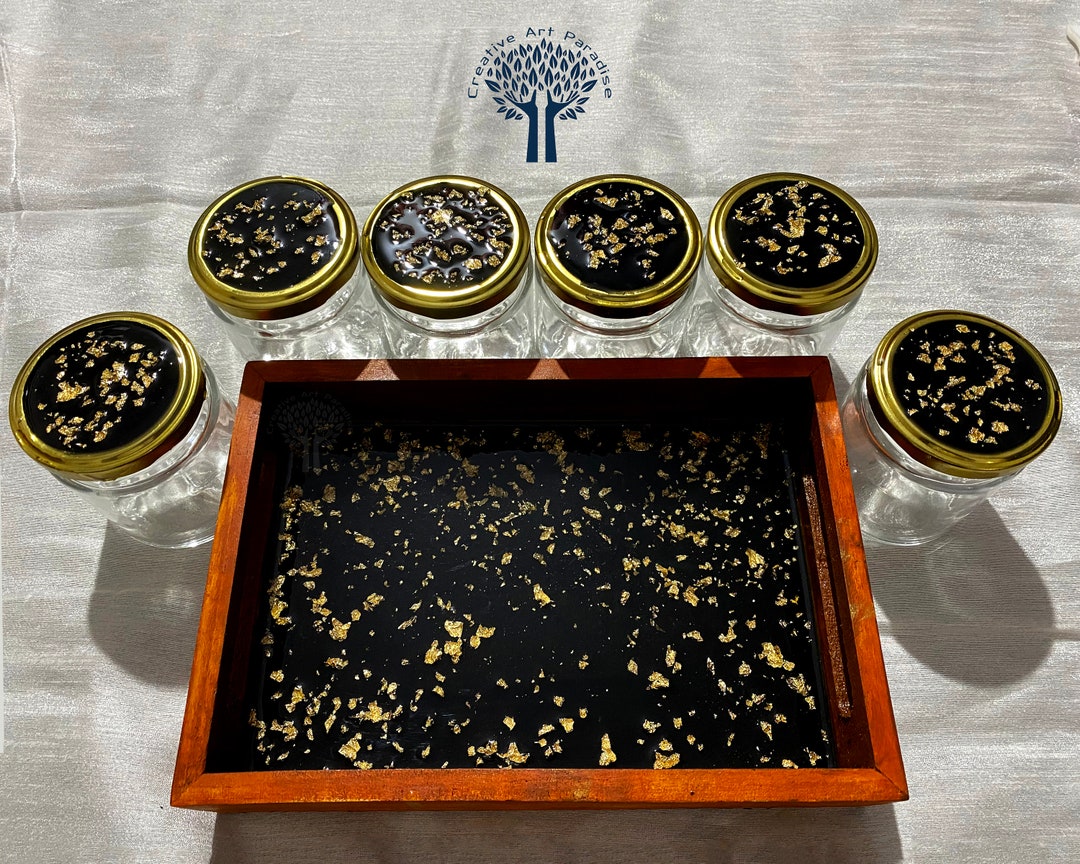 Dry Fruits Tray With 6 Jars Handmade Etsy