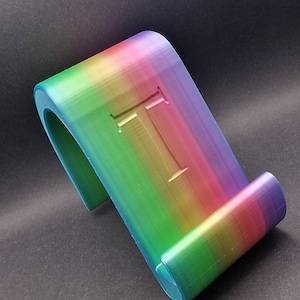 Personalised  rainbow phone tablet stand, mobile,