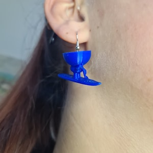 Paddleboard printed earings paddle board