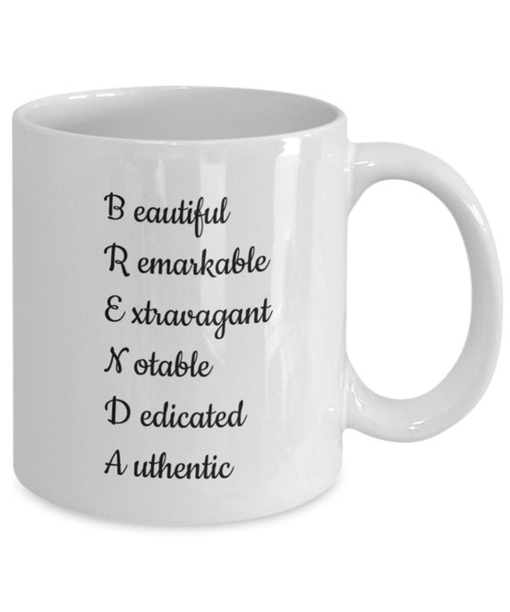 Brenda Mug Name Acronym Gift for Friend Personalized Coffee Etsy