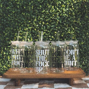 Offensive Plastic 19oz Drinking Cup with Lid + Straw