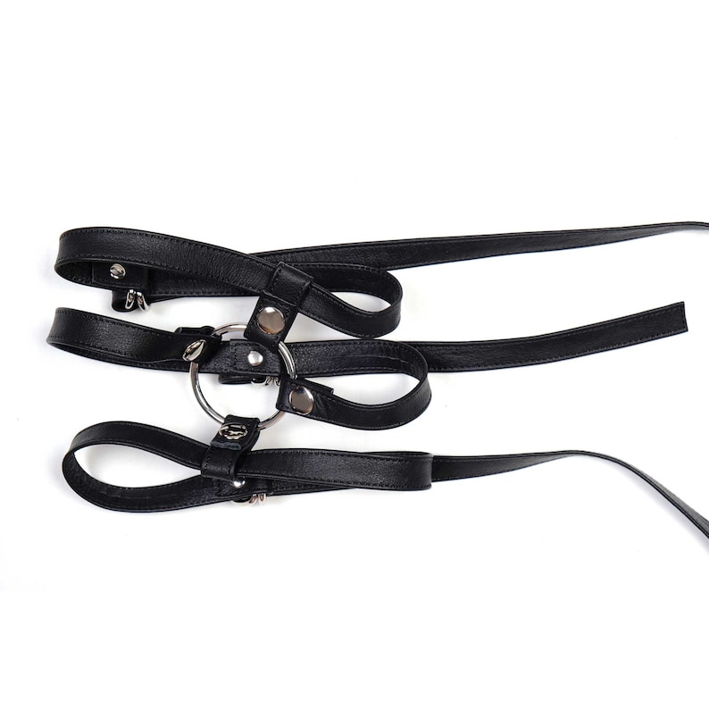 Genuine Leather Thigh Strap on Harness for Pegging/black Thigh Etsy