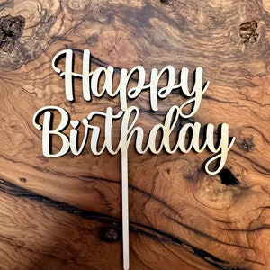 Caketopper Geburtstag Happy Birthday | Holzschild Kuchendeko Tortendeko Happy Birthday