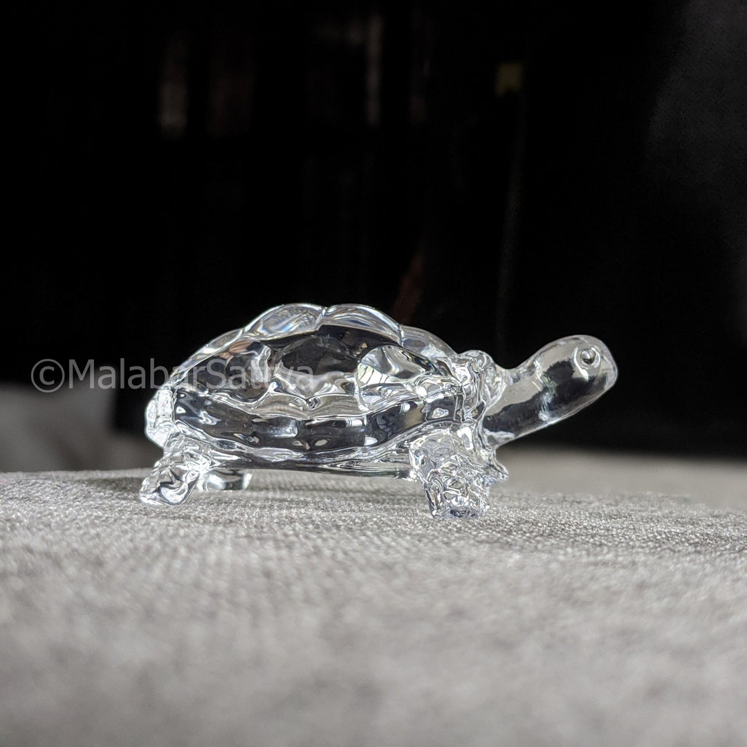 Crystal Glass Tortoise – Clear Quartz Crystal Turtle, Feng