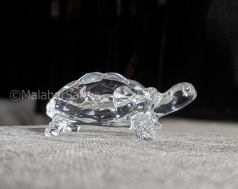 Clear Quartz Crystal Glass Turtle: Feng Shui Symbol of Longevity