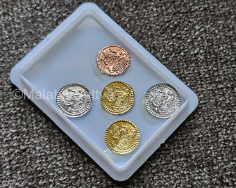 Panchaloham Coin Set: Sacred Vastu Pooja Gift - Spiritual Blessings