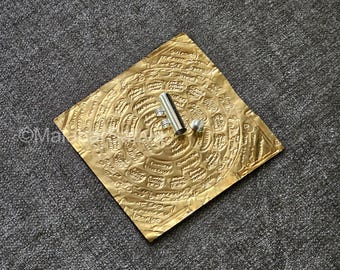 Pratyangira Devi Yantra – 9x9 cm Handmade Copper Yantra with Silver Thayathu & Energized Options