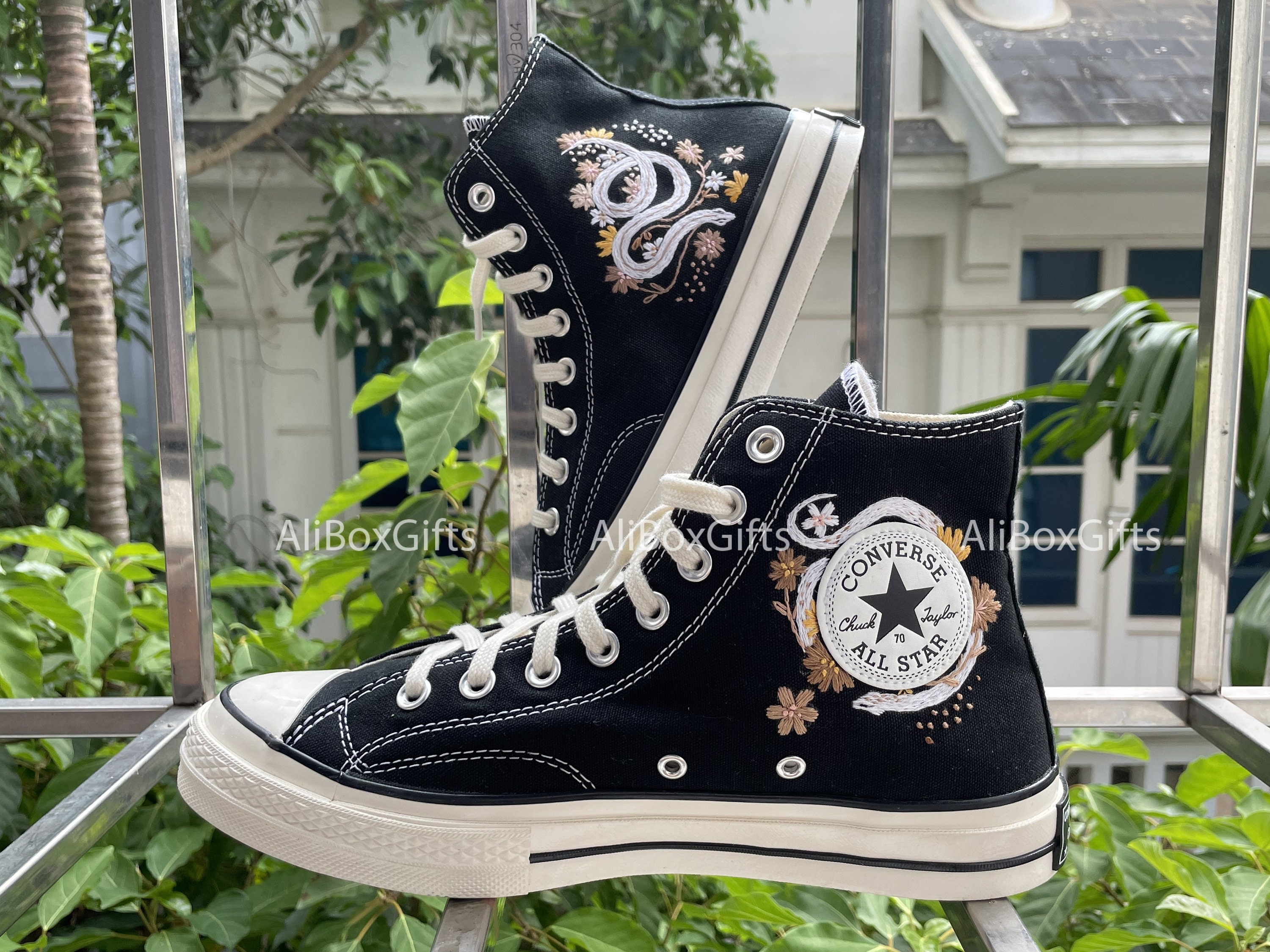 Snakeskin converse shop high tops