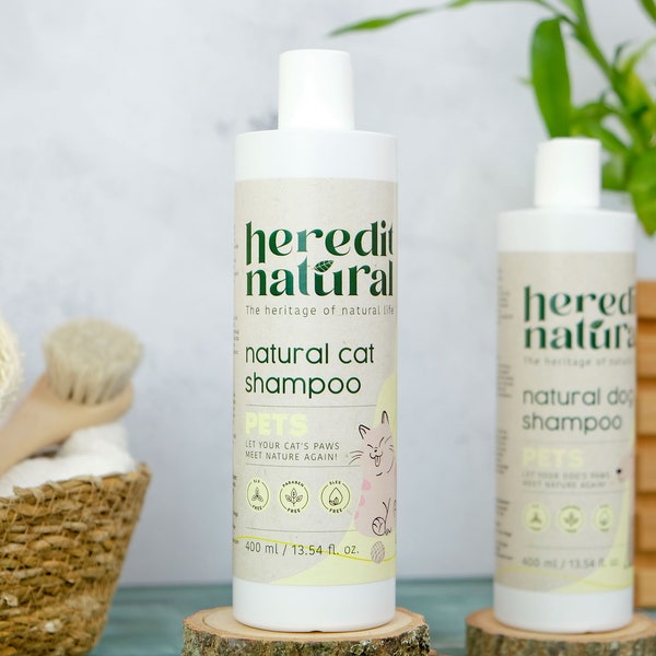 High Quality Natural 400 ml Unscented Cat Shampoo 2 pieces set