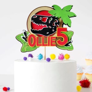 Dinosaur Birthday Cake Topper | T-Rex | Dinosaur Party | Custom 3D Dinosaur Cake Topper