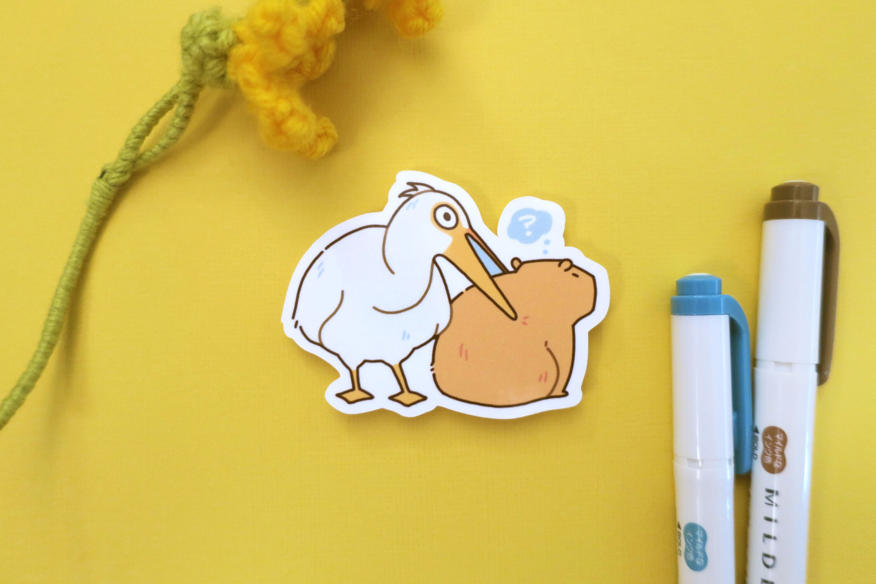 Cute funny capybara with a doughnut for capybara lovers Sticker for Sale  by Yarafantasyart in 2023