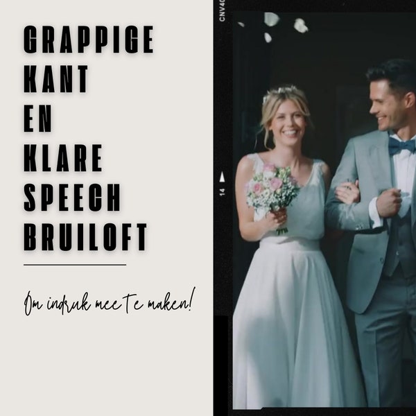 Grappige kant en klare speech bruiloft