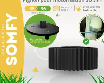 SOMFY S200 Gate Motor Pinion Gear - 35 or 36 teeth