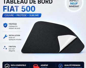 Fiat 500 dashboard crack cover - Adhesive compatible airbag cover