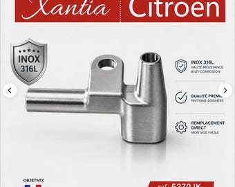 Stainless steel fitting for Citroën Xantia - 4-way LHM fluid - Ref: 5270JK