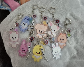 SKZ Acrylic Keychain: Cute Kpop Handmade Charm