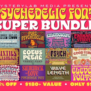Psychedelic Font Super Bundle