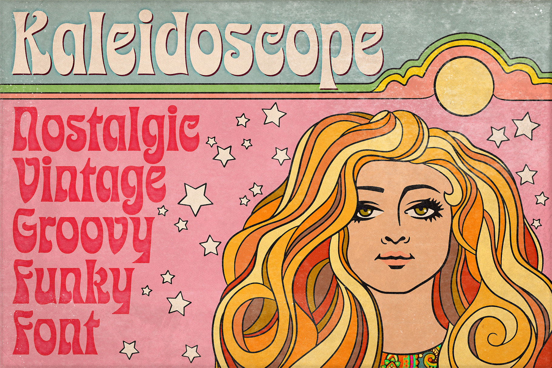 アート・デザイン・音楽 Schriftbilder:Experimentelle Kalligrafie Kaleidoscope Psychedelic Font - Etsy